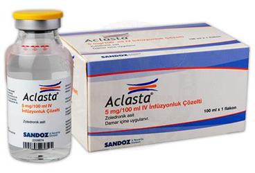 ACLASTA 5mg/100 ml IV infüzyon çözeltisi kutu görseli