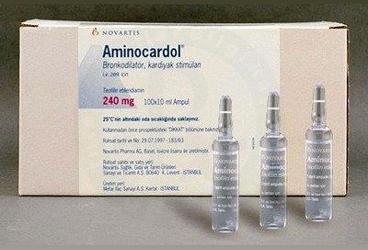 AMINOCARDOL 10 ml 240 mg 100 ampül kutu görseli