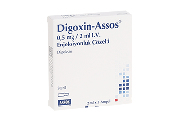DIGOXIN 0.5 mg /2 ml 5 ampül kutu görseli