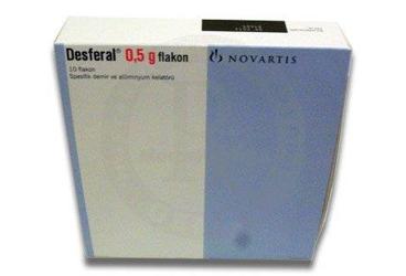 DESFERAL 500 mg 10 flakon kutu görseli