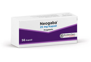 NEOGABA 25 mg 56 kapsül kutu görseli