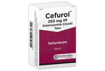 CEFUROL 250 mg IM enjeksiyon için toz içeren 1 flakon 1 ampül kutu görseli