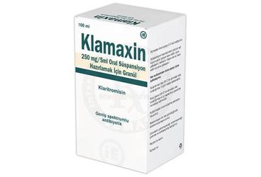 KLAMAXIN 250 mg/5 ml oral süspansiyon için granül 100 ml kutu görseli