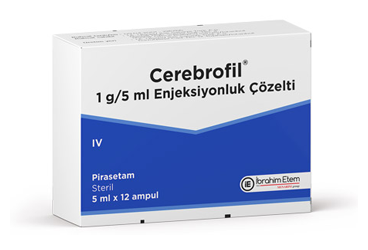 CEREBROFIL 1 gr 5 ml 12 ampül kutu görseli