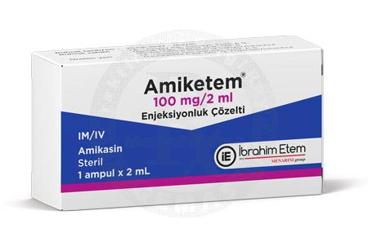 AMIKETEM 2 ml 100 mg 1 ampül kutu görseli