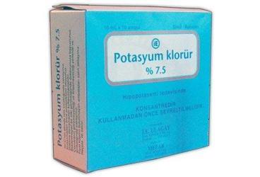 potasyum klorür %7.5 10 ml 10 ampül {İ.E.Ulagay} kutu görseli