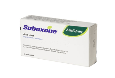 SUBOXONE 2 mg/0.5 mg 28 dilaltı tablet kutu görseli