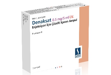 DENAKSAT 0.5 mg/5 ml IV enj. için çöz. içeren 5 ampül kutu görseli