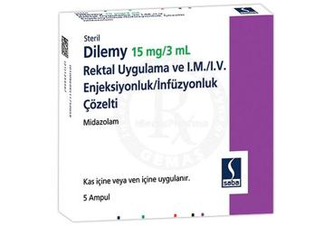 DILEMY 15 mg/3 ml IM/IV enjeksiyonluk/infüzyonluk çözelti (5 ampül) kutu görseli