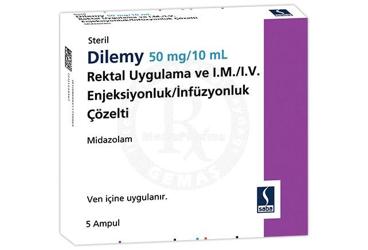 DILEMY 50 mg/10 ml IM/IV enjeksiyonluk/infüzyonluk çözelti (5 ampül) kutu görseli