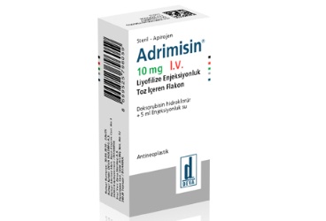ADRIMISIN 10 mg liy. enj. toz içeren flakon kutu görseli