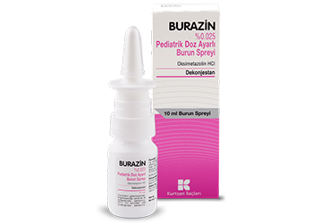BURAZIN %0.025 pediatrik doz ayarlı burun spreyi kutu görseli