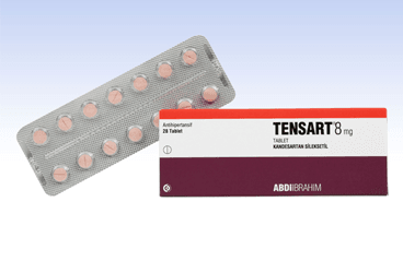 TENSART 8 mg 28 tablet kutu görseli