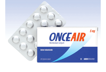 ONCEAIR 5 mg 28 çiğneme tablet kutu görseli