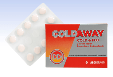 COLDAWAY COLD & FLU 24 film tablet kutu görseli