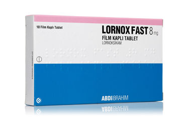 LORNOX FAST 8 mg film kaplı tablet (10 tablet) kutu görseli