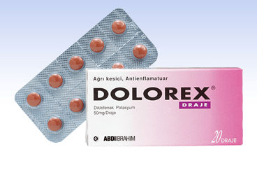 DOLOREX 50 mg 20 draje {A.İ.Pazarlama} kutu görseli