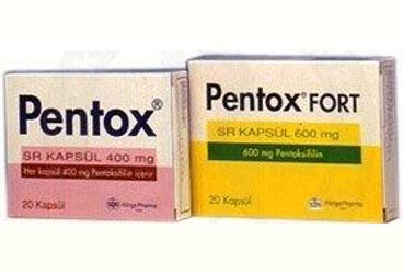 PENTOX FORT SR 600 mg 20 kapsül kutu görseli