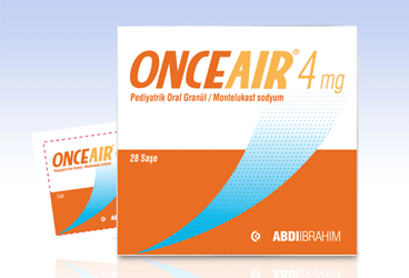 ONCEAIR 4 mg pediyatrik oral granül 84 saşe kutu görseli