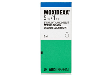 MOXIDEXA 5 mg/1 mg steril oftalmik çözelti (5 ml) kutu görseli