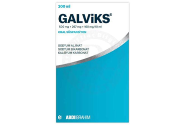 GALVIKS 500 mg + 267 mg + 160 mg/10 ml oral süspansiyon kutu görseli