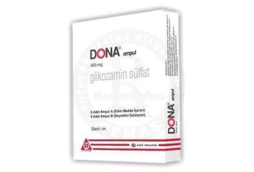 DONA 400 mg 6 ampül + 6 çözücü ampül kutu görseli