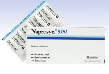 NAPROSYN 500 mg 10 supozituar kutu görseli