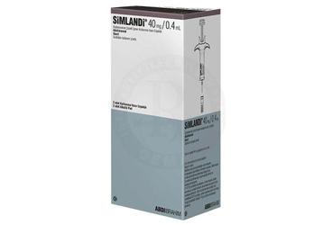 SIMLANDI 40 mg/0.4 ml enjeksiyonluk çözelti içeren kullanıma hazır enjektör (2 enjektör) kutu görseli