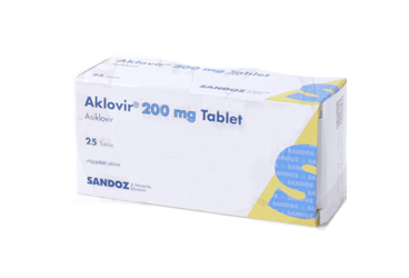 AKLOVIR 200 mg 25 tablet kutu görseli