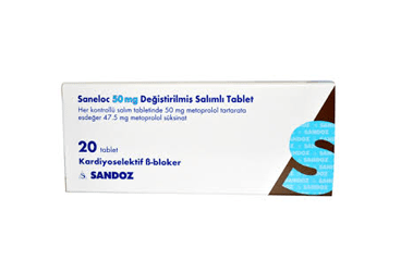 SANELOC 50 mg 20 değiştirilmiş salınımlı tablet kutu görseli