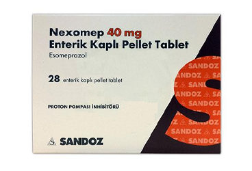 NEXOMEP 40 mg enterik kaplı 28 pellet tablet kutu görseli