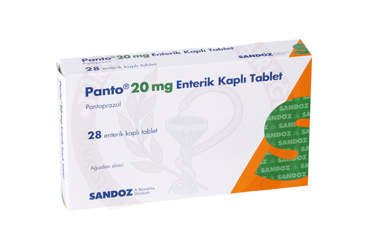 PANTO 20 mg 28 enterik kaplı tablet kutu görseli