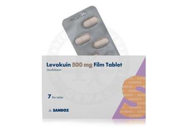 LEVOKUIN 500 mg 7 film tablet kutu görseli