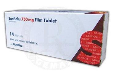 SANFLOKS 750 mg 14 film tablet kutu görseli
