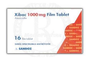 XIBAC 1000 mg 16 film tablet kutu görseli