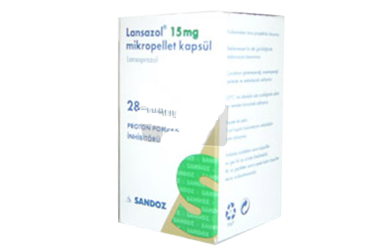 LANSAZOL 15 mg 28 mikropellet kapsül kutu görseli