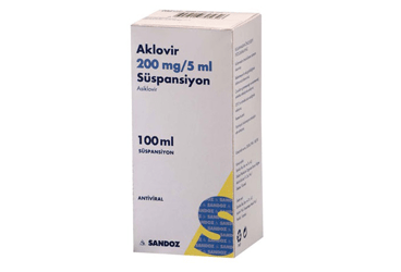 AKLOVIR 200 mg 100 ml süspansiyon kutu görseli