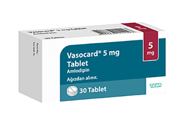 VASOCARD 5 mg 30 tablet kutu görseli