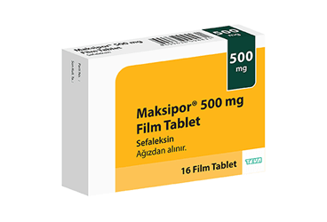 MAKSIPOR 500 mg 16 film tablet kutu görseli
