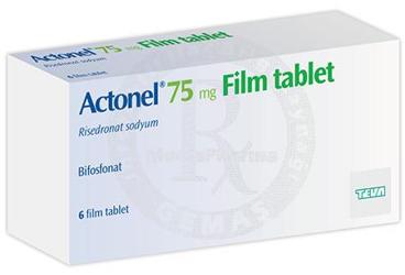 ACTONEL 75 mg 6 film kaplı tablet kutu görseli