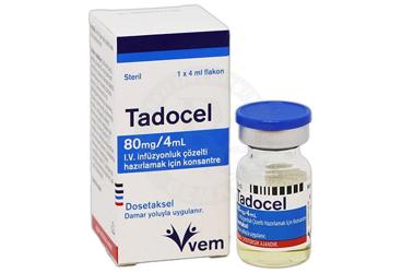 TADOCEL 80 mg/4 ml inf. için konsantre çöz. içeren flakon kutu görseli