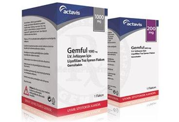 GEMFUL 200 mg/5 ml inf.sol. için liyofilize toz içeren flakon kutu görseli