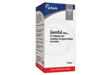 GEMFUL 1000 mg IV inf.sol. için liyofilize toz içeren flakon kutu görseli