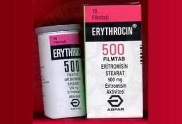 ERYTHROCIN 500 mg 16 tablet kutu görseli