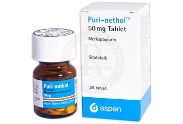 PURINETHOL 50 mg 25 tablet {Glaxo} kutu görseli