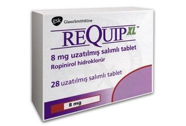 REQUIP XL 8 mg uzatılmış salınımlı 28 tablet kutu görseli