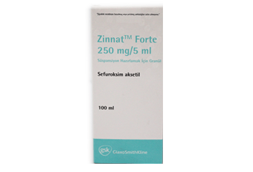 ZINNAT FORTE 250 mg/5 ml 100 ml süspansiyon hazırlamak için granül kutu görseli