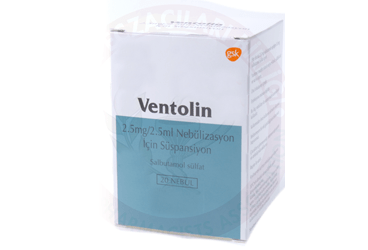 VENTOLIN NEBULES 2.5ml 20 doz kutu görseli