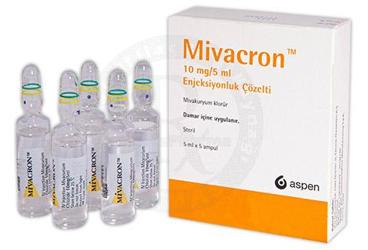 MIVACRON 10 mg 5 ampül kutu görseli