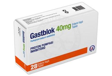 GASTBLOK 40 mg 28 enterik kaplı tablet kutu görseli